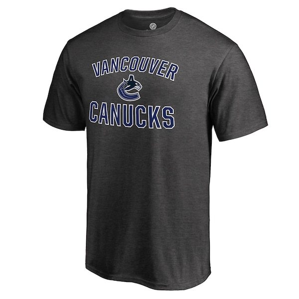Vancouver Canucks Fanatics Branded Victory Arch T-Shirt - Heathered Gray