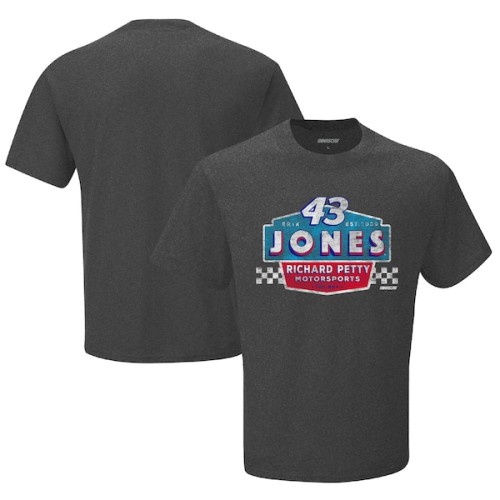 Erik Jones Checkered Flag Vintage Duel T-Shirt - Heather Charcoal