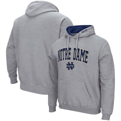 Notre Dame Fighting Irish Colosseum Arch & Logo 3.0 Pullover Hoodie - Heathered Gray