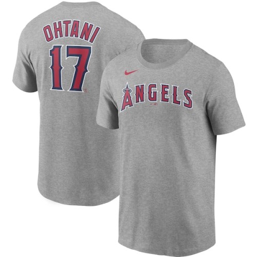 Shohei Ohtani Los Angeles Angels Nike Name & Number T-Shirt - Gray