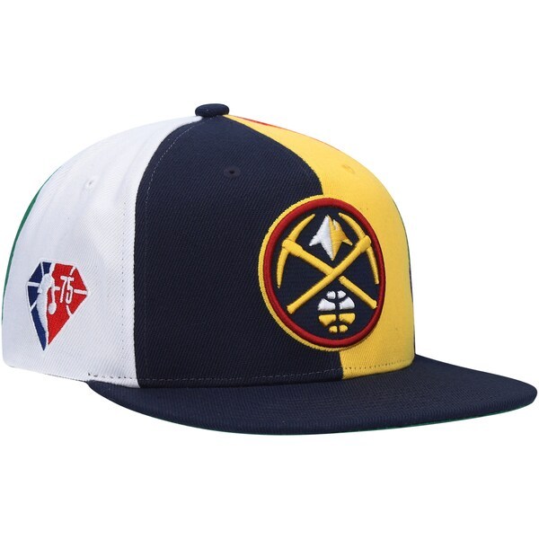 Denver Nuggets Mitchell & Ness NBA 75th Anniversary What The? Snapback Hat - Navy