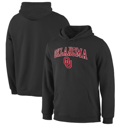 Oklahoma Sooners Fanatics Branded Campus Logo Pullover Hoodie - Black