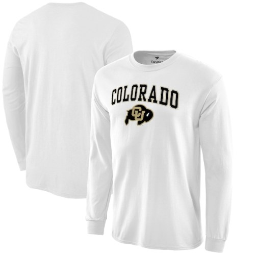Colorado Buffaloes Fanatics Branded Campus Logo Long Sleeve T-Shirt - White