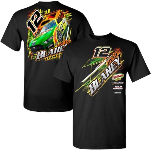 Ryan Blaney Team Penske Car T-Shirt - Black