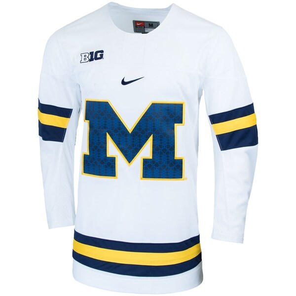 Michigan Wolverines Nike Replica College Hockey Jersey - White
