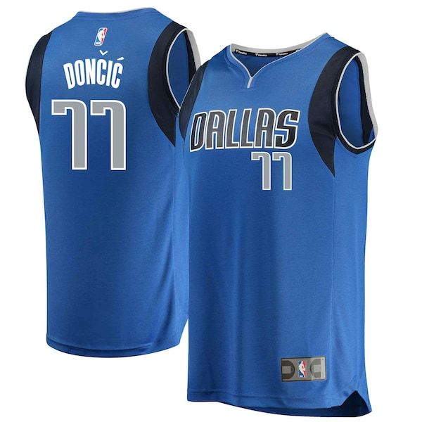Luka Doncic Dallas Mavericks Fanatics Branded Youth Replica Fast Break Jersey Blue - Icon Edition