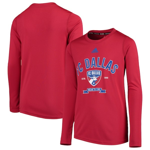 FC Dallas adidas Youth Flip Throw Long Sleeve T-Shirt - Red