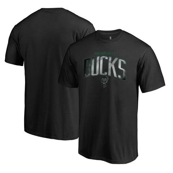 Milwaukee Bucks Fanatics Branded Arch Smoke T-Shirt - Black