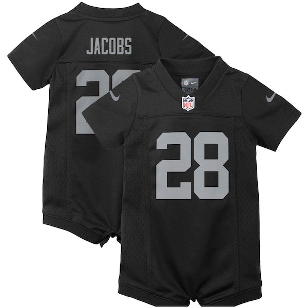 Josh Jacobs Las Vegas Raiders Nike Newborn & Infant Romper Jersey - Black