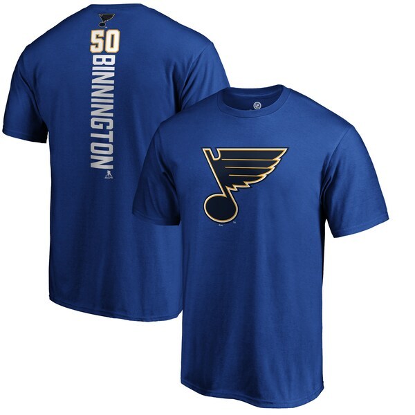 Jordan Binnington St. Louis Blues Fanatics Branded Playmaker T-Shirt - Royal