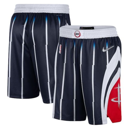 Houston Rockets Nike 2021/22 City Edition Swingman Shorts - Navy/Red
