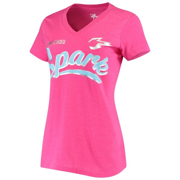 Hangzhou Spark G-III 4Her by Carl Banks Women's Team Script V-Neck T-Shirt - Pink