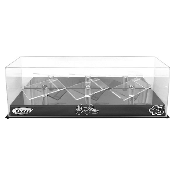 Richard Petty Fanatics Authentic #43 Petty Motorsports 3 Car 1/24 Scale Die Cast Display Case With Platforms