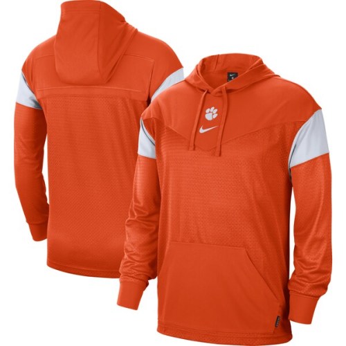 Clemson Tigers Nike Sideline Jersey Pullover Hoodie - Orange