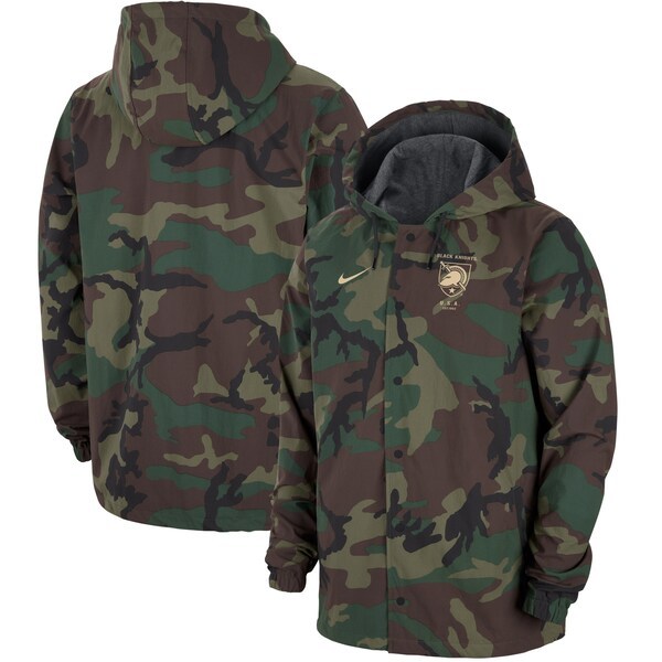 Army Black Knights Nike Full-Snap Hoodie Jacket - Camo