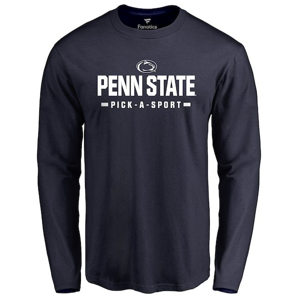 Penn State Nittany Lions Custom Sport Wordmark Long Sleeve T-Shirt - Navy