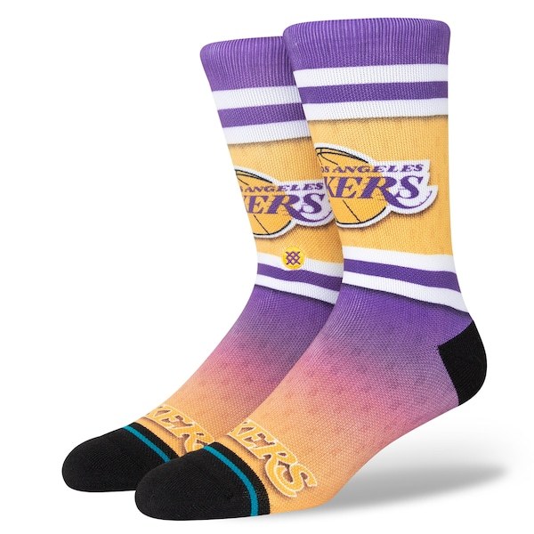 Los Angeles Lakers Stance Hardwood Classics Fader Collection Crew Socks