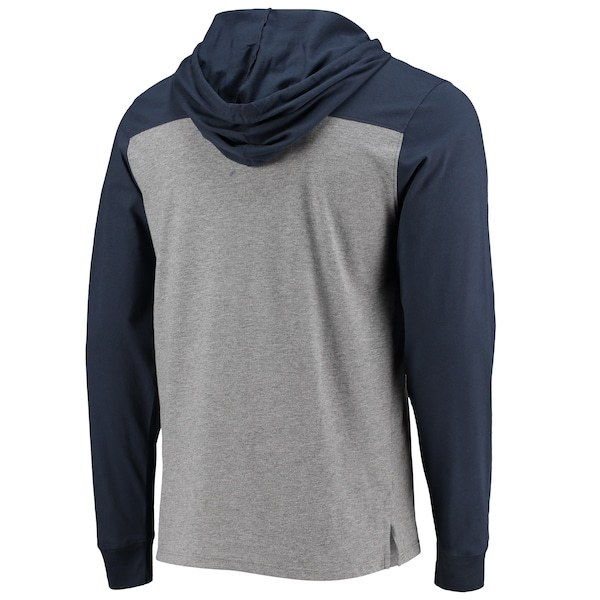 Tennessee Titans '47 Franklin Wooster Long Sleeve Hoodie T-Shirt - Heathered Gray/Navy