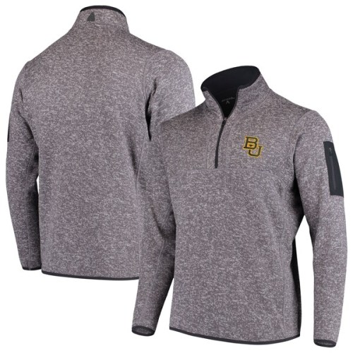 Baylor Bears Antigua Fortune 1/2-Zip Pullover Sweater - Heathered Charcoal