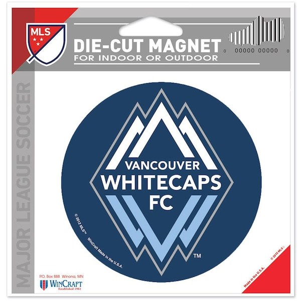 WinCraft Vancouver Whitecaps FC 5.5" x 5" Die-Cut Magnet