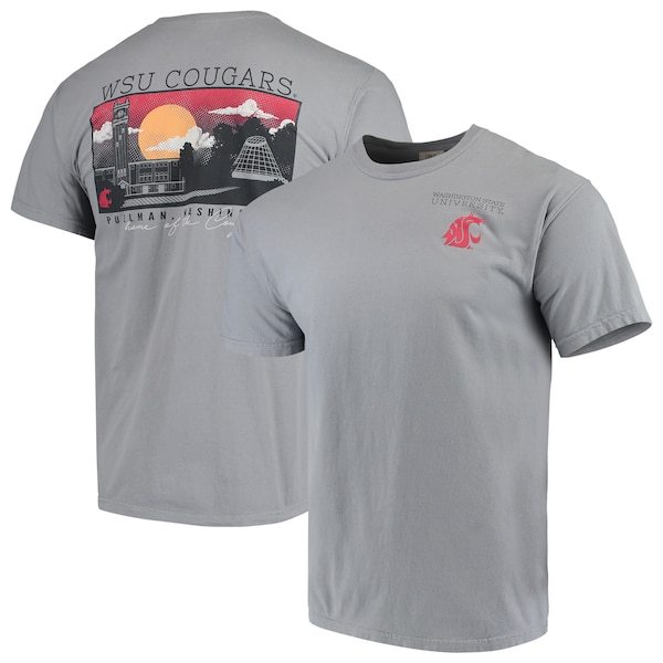Washington State Cougars Team Comfort Colors Campus Scenery T-Shirt - Gray