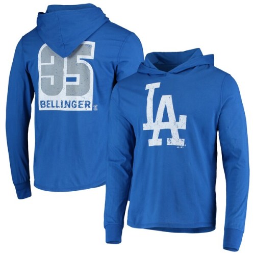 Cody Bellinger Los Angeles Dodgers Majestic Threads Softhand Player Long Sleeve Hoodie T-Shirt - Royal