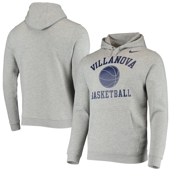 Villanova Wildcats Nike Basketball Phys Ed Fleece Pullover Hoodie - Heathered Gray