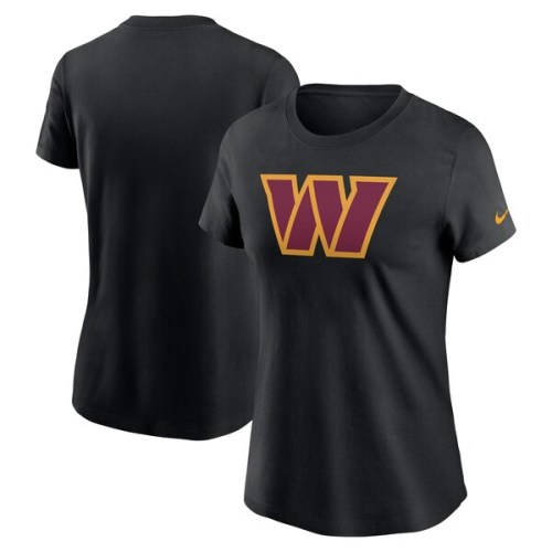 Washington Commanders Nike Women's Logo Cotton Essential T-Shirt - Black