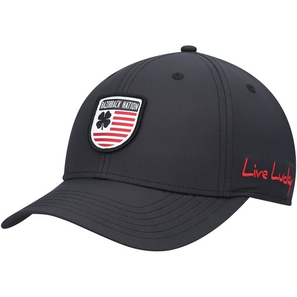 Arkansas Razorbacks Logo Nation Shield Snapback Hat - Black
