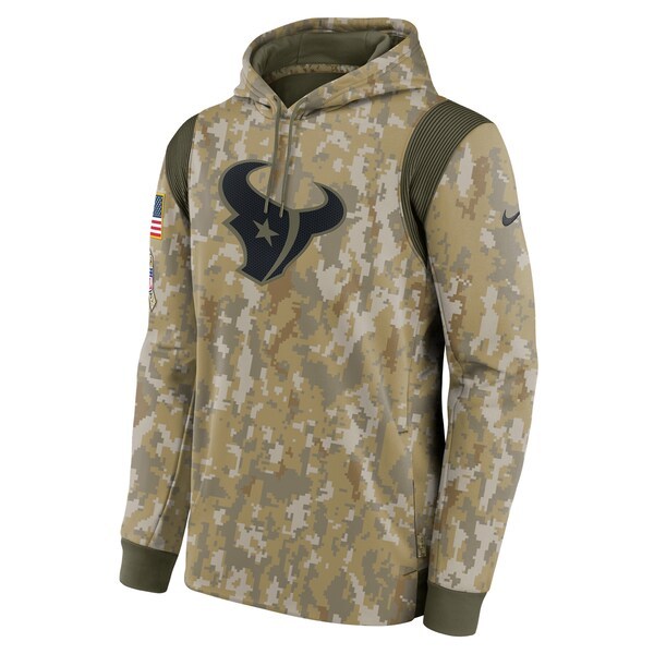 Houston Texans Nike 2021 Salute To Service Therma Performance Pullover Hoodie - Camo