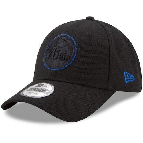 Philadelphia 76ers New Era 9FORTY Adjustable Hat - Black