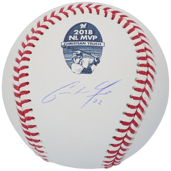 Christian Yelich Milwaukee Brewers Fanatics Authentic Autographed 2018 NL MVP Logo Baseball