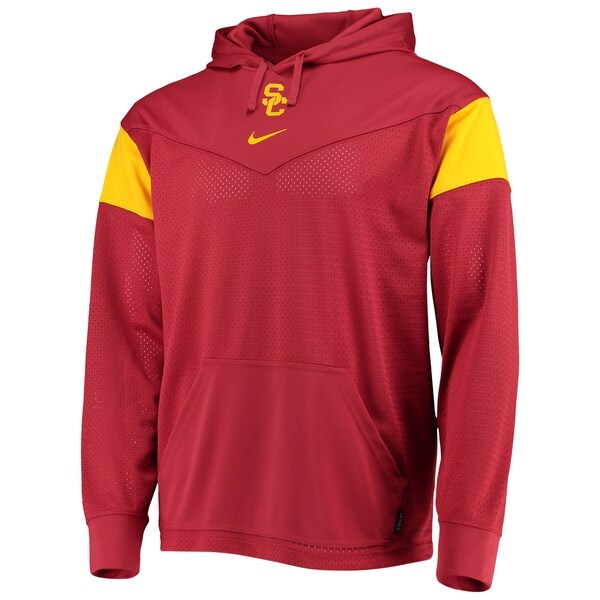 USC Trojans Nike Sideline Jersey Pullover Hoodie - Cardinal