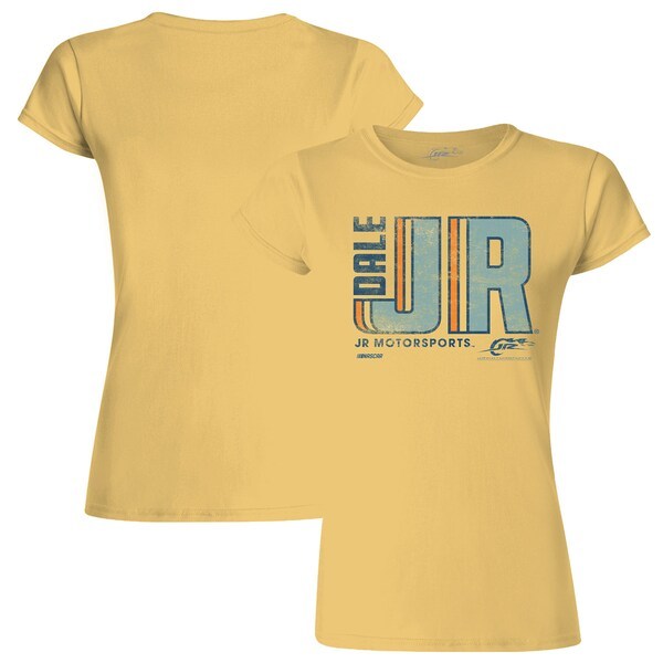 Dale Earnhardt Jr. JR Motorsports Official Team Apparel Women's Name & Number T-Shirt - Yellow