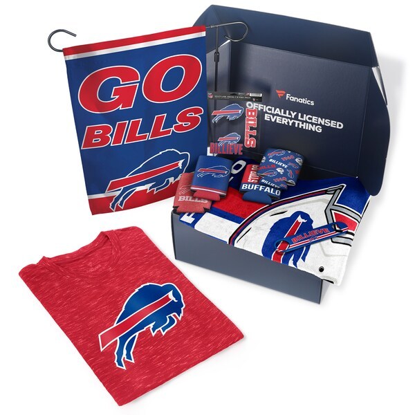 Buffalo Bills Fanatics Pack Tailgate Game Day Essentials T-Shirt Gift Box - $107+ Value