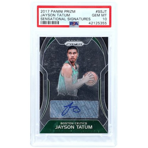 Jayson Tatum Boston Celtics Autographed 2017-18 Panini Prizm #SS-JT PSA Authenticated 10 Rookie Card