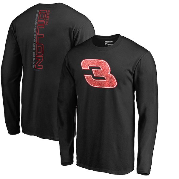 Austin Dillon Fanatics Branded Static Long Sleeve T-Shirt - Black