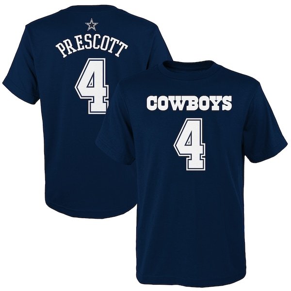 Dak Prescott Dallas Cowboys Youth Mainliner Player Name & Number T-Shirt - Navy