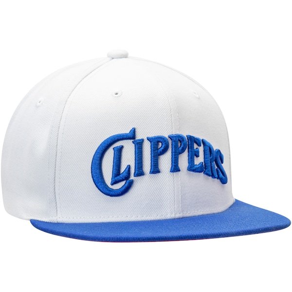 LA Clippers Mitchell & Ness NBA Two-Tone Classic Snapback Adjustable Hat - White