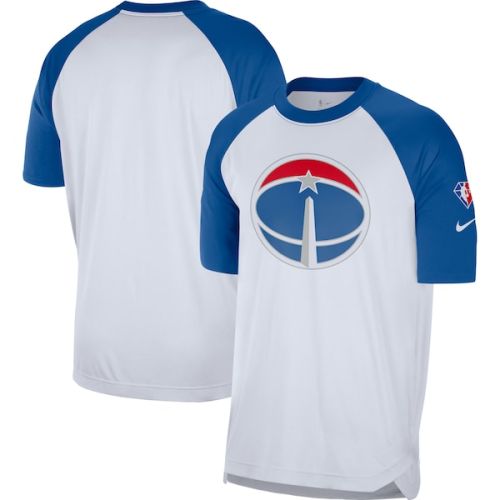 Washington Wizards Nike 2021/22 City Edition Pregame Warmup Shooting T-Shirt - White/Royal