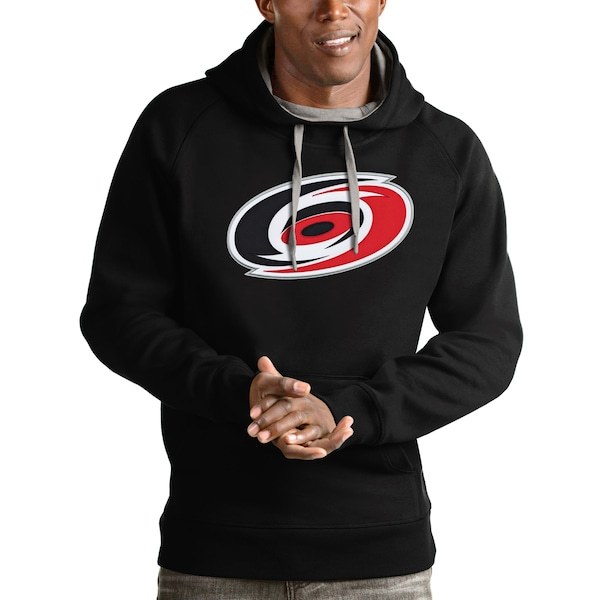 Carolina Hurricanes Antigua Logo Victory Pullover Hoodie - Black