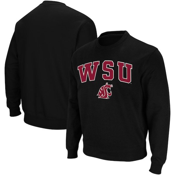 Washington State Cougars Colosseum Arch & Logo Crew Neck Sweatshirt - Black