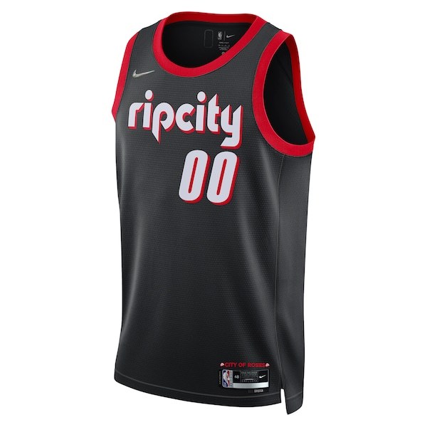 Portland Trail Blazers Nike 2021/22 Swingman Custom Jersey - City Edition - Black