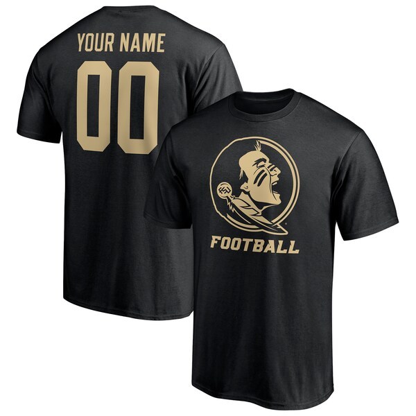 Florida State Seminoles Fanatics Branded Personalized Any Name & Number One Color T-Shirt - Black