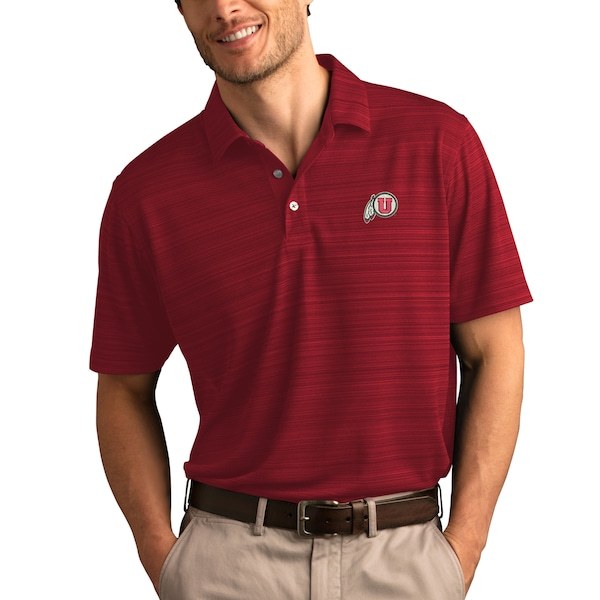 Utah Utes Vansport Strata Textured Polo - Red