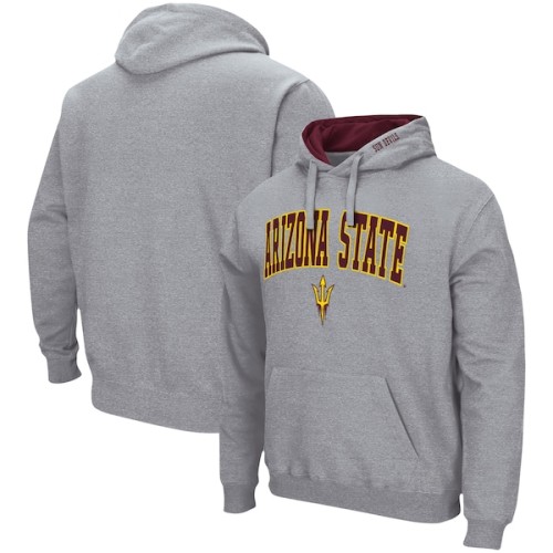 Arizona State Sun Devils Colosseum Arch & Logo 3.0 Pullover Hoodie - Heathered Gray