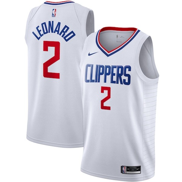 Kawhi Leonard LA Clippers Nike 2020/21 Swingman Jersey - White - Association Edition