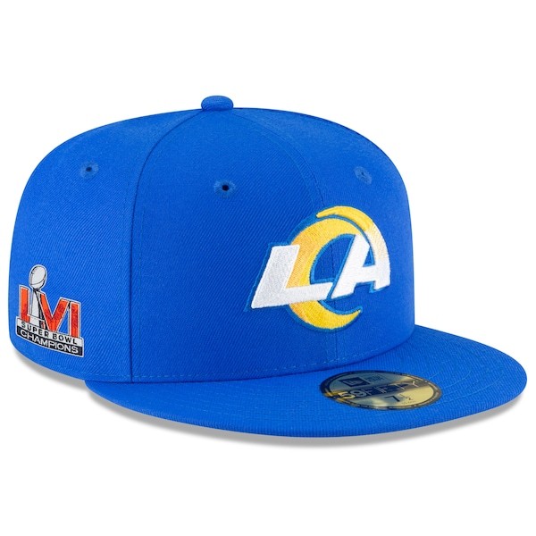 Los Angeles Rams New Era Super Bowl LVI Champions Side Patch 59FIFTY Fitted Hat - Royal