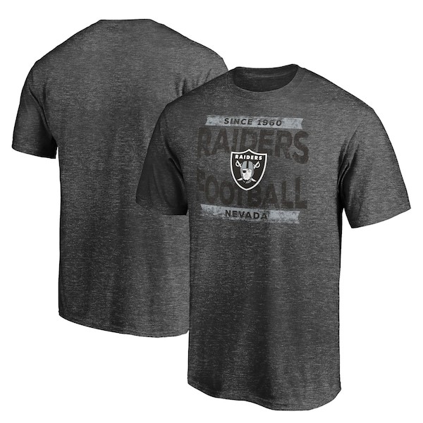 Las Vegas Raiders Heroic Play T-Shirt - Heathered Charcoal