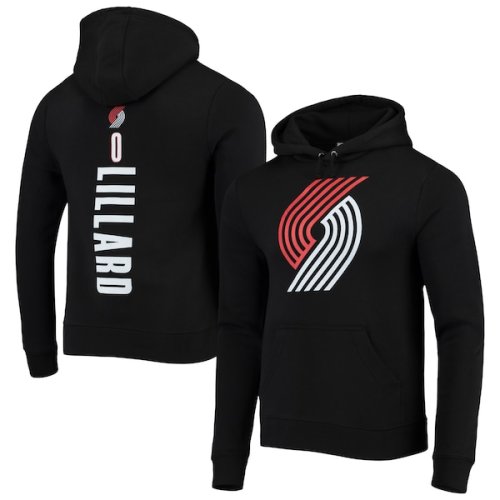 Damian Lillard Portland Trail Blazers Fanatics Branded Team Playmaker Name & Number Pullover Hoodie - Black